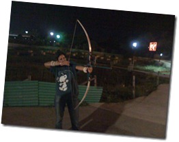 Archery at Savin Kingdom, an amusement park at Siliguri